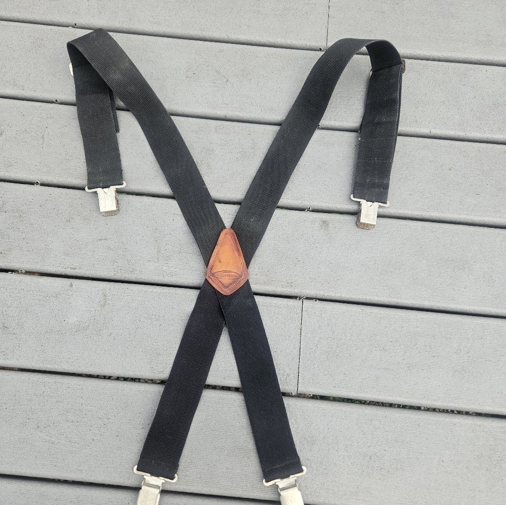 McGuire Nicholas Heavy Duty Suspenders 2" Wide Made In USA Black